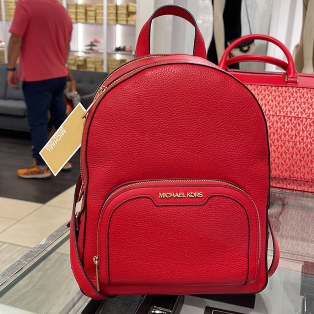 Michael Kors Jaycee Medium Pebbled Leather Backpack
Bright Red
NWT